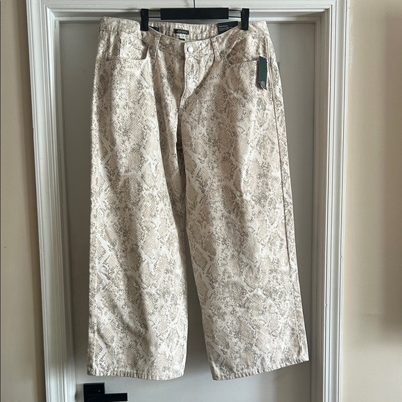 wild fable Denim - Wild Fable Neutral Snake Print Wide Leg Pants